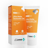 The Derma Co Ultra Matte Sunscreen Gel SPF 60 PA+++ - Oil-Free, Lightweight, Non-Greasy, 50g