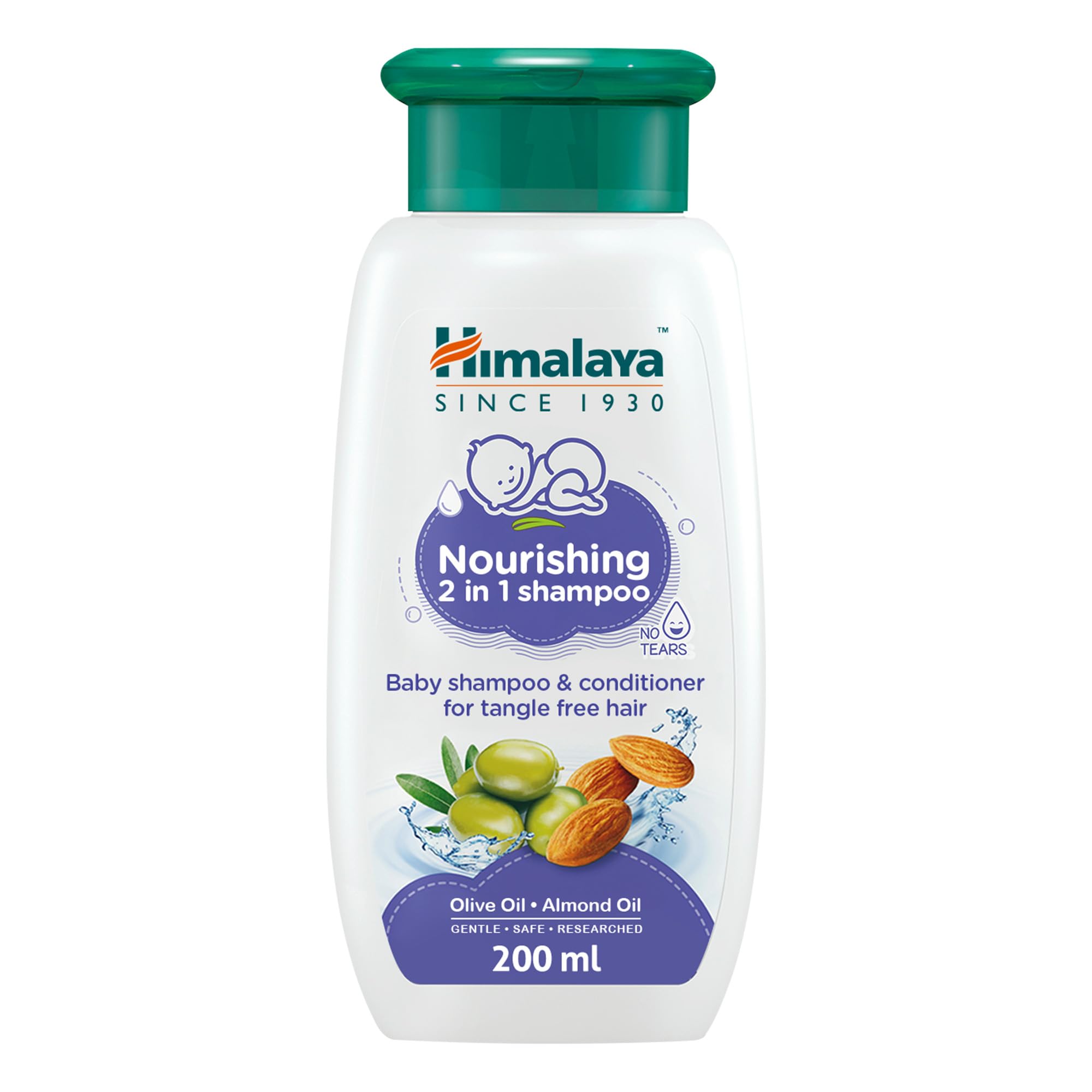 Himalaya Nourishing Baby 2-in-1 Shampoo & Conditioner with Olive & Almond Oils (200ml)