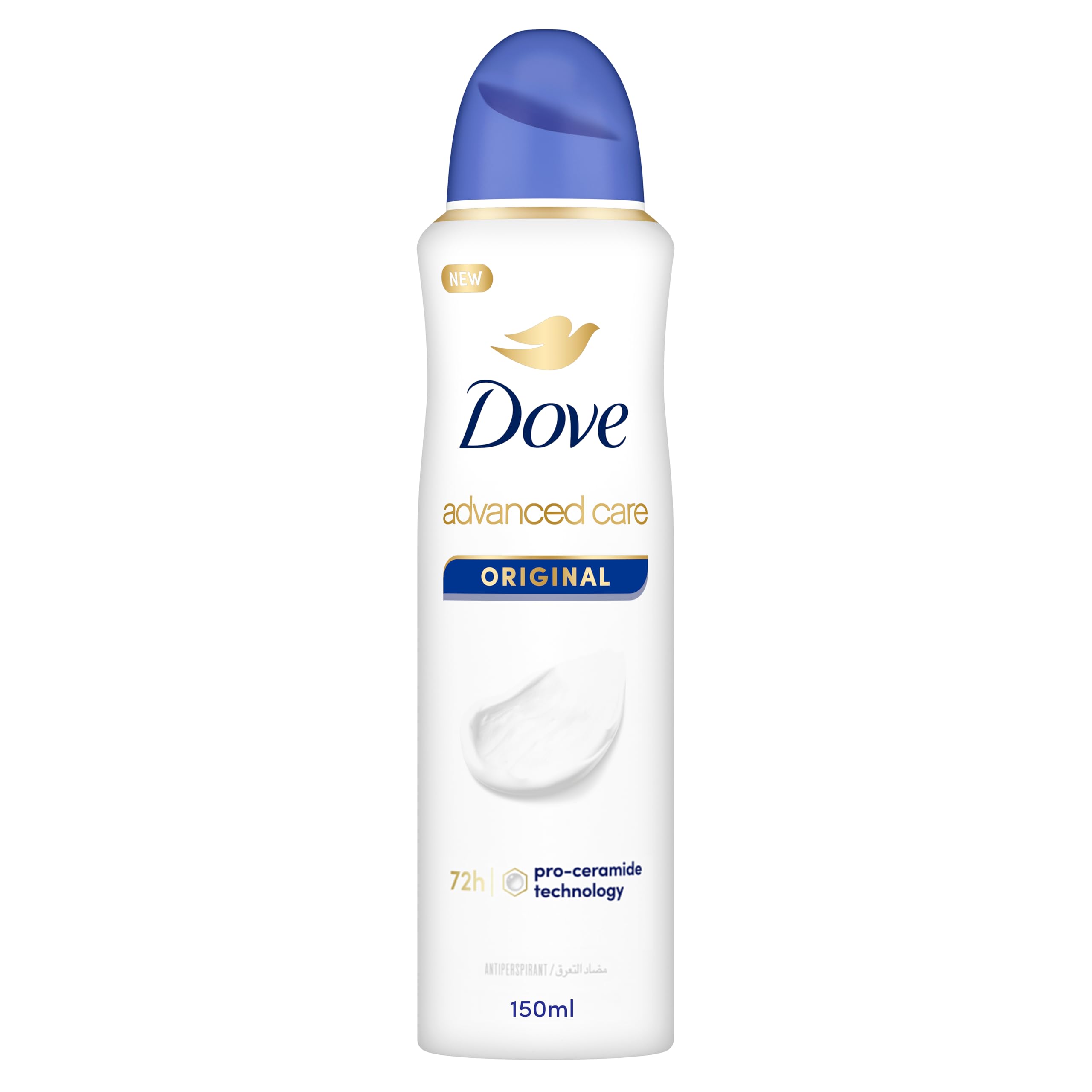 Dove Advanced Care Antiperspirant Deodorant Spray - Original, 72H Sweat & Odor Protection, 150ml