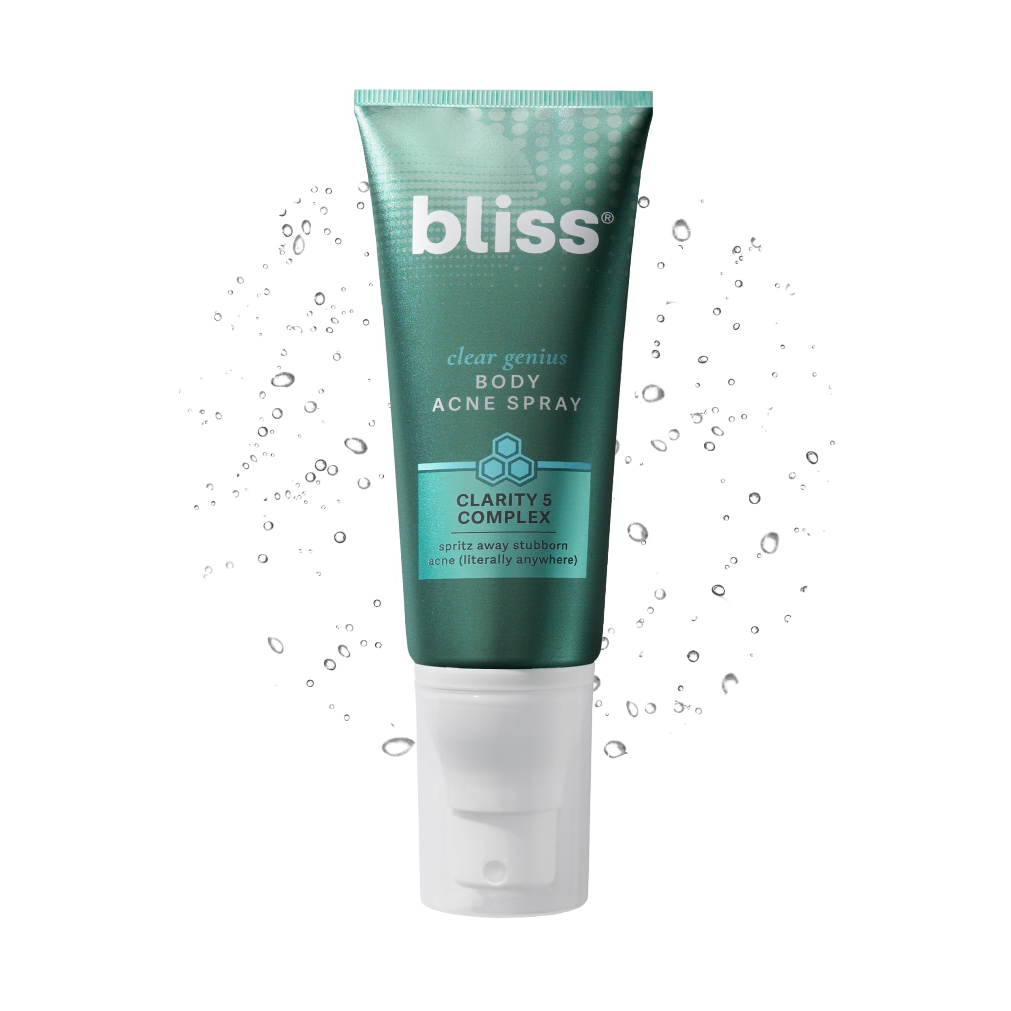 Bliss Clear Genius Body Acne Spray, 3.5 oz, 2% Salicylic Acid & Niacinamide