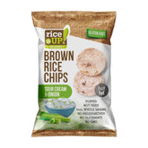 Rice Up Cream & Onion Flavored Rice Chips - Savory Gluten-Free Snack 60g