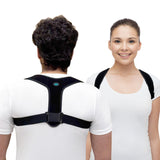 Tynor Adjustable Posture Corrector Brace - Upper Spine Support for Men & Women, Black