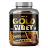 Laperva Triple Gold Whey Protein Powder - Crunchy Chocolate with Real Mango Pieces, 5 LB (70 Servings)