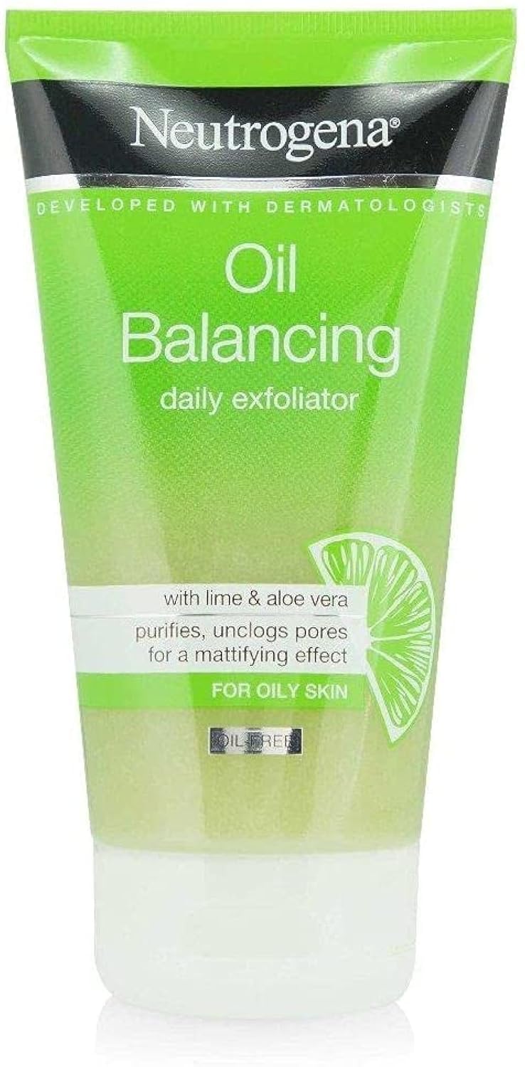Neutrogena Oil Balancing Daily Exfoliator with Lime Face Wash for Oily Skin - 150ml