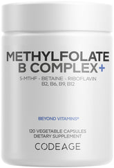 Methyl-Elite Methylation Supplements - 5 MTHF, Methylcobalamin 1000mcg Methylated Vitamin B12, Riboflavin, Betaine, Vitamins B6, Methylfolate - Methylation Cycle MTHFR - 2 Months Supply - 120 Capsules