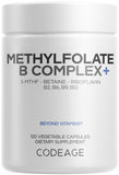Methyl-Elite Methylation Supplements - 5 MTHF, Methylcobalamin 1000mcg Methylated Vitamin B12, Riboflavin, Betaine, Vitamins B6, Methylfolate - Methylation Cycle MTHFR - 2 Months Supply - 120 Capsules