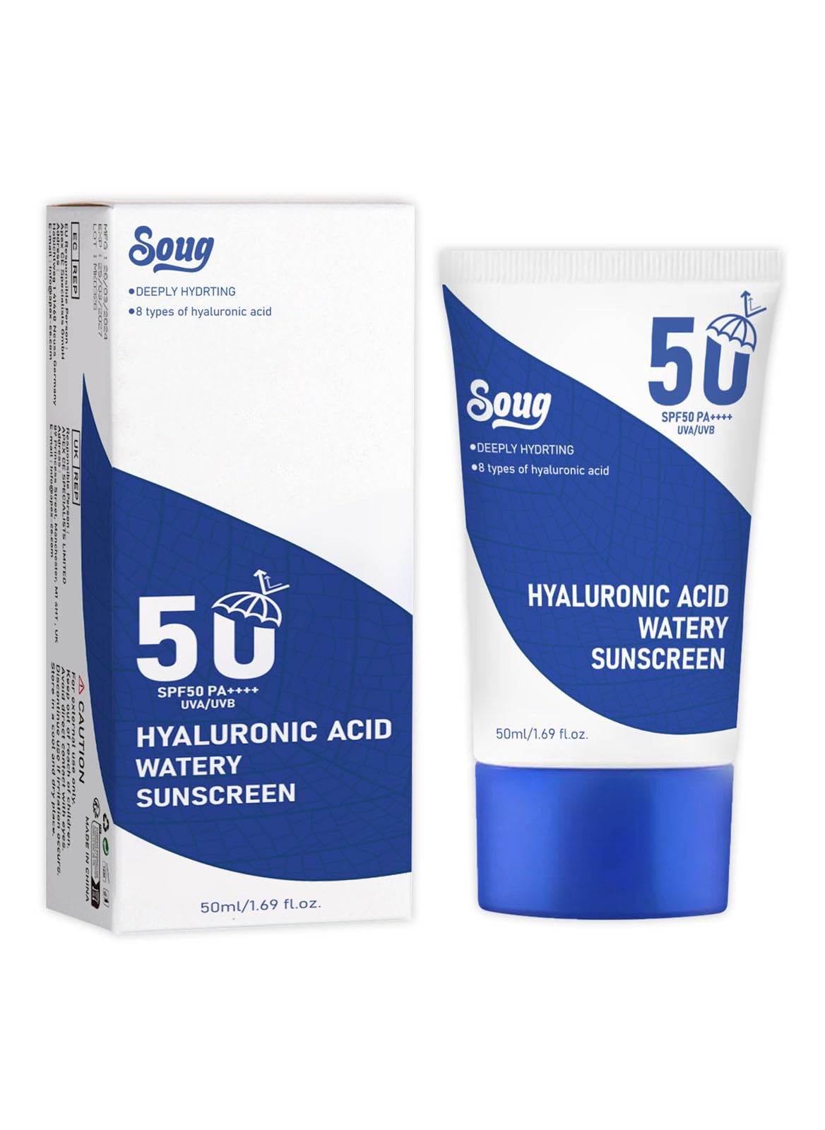 Hyaluronic Acid Sun Gel SPF50+, Daily UV Defense for Face & Body