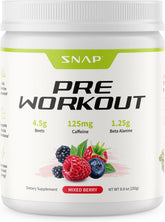 Snap Supplements مسحوق بيتا للركض قبل التمرين، مكملات أكسيد النيتريك قبل التمرين للرجال والنساء مع الشمندر العضوي و فيتامين ب، دعم الطاقة وصحة القلب، ٣٠ حصة، خلطة توت