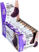 BORN Winner Slim Protein Cookie, Double Choc, 22g Protein, No Sugar, 12x60g