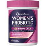 Doctor's Recipes Probiotics for Women - 100 Billion CFU 32 Strains with Prebiotic Fiber, Enzymes & Cranberry | Urinary Digestive & Immune Support | 30 Capsules