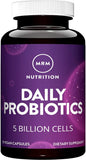 MRM Nutrition Daily Probiotics - 5 Billion CFU, 16 Strains, Prebiotics & Postbiotics for Gut & Immune Health - 30 Servings