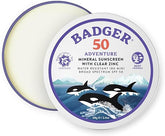 Badger SPF 50 Mineral Sunscreen - Unscented Broad Spectrum Protection