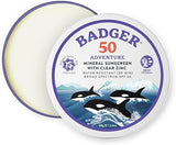 Badger SPF 50 Mineral Sunscreen - Unscented Broad Spectrum Protection