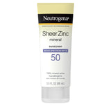 Neutrogena Sheer Zinc Oxide Dry-Touch Sunscreen Lotion SPF 50 - 3 fl. oz (Pack of 3)