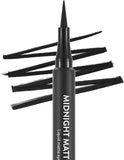 Flormar Midnight Matte 01 Black Eyeliner - Intense, Smudge-Proof Matte