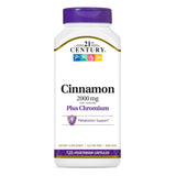 21st Century Cinnamon Plus Chromium Capsules, 2000mg, 120 Capsules
