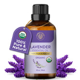 USDA Certified 100% Pure Organic Lavender Essential Oil (30ml) - For Aromatherapy, Sleep & Skin