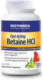Enzymedica Fast-Acting Betaine HCL: Heartburn & Digestion - 120 Caps
