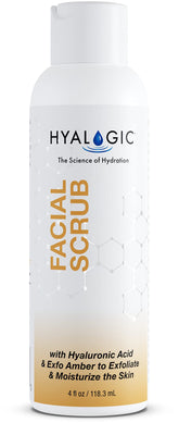 Hyalogic Spa Exfoliating Facial Scrub Cleanser with HA, Amber & Peppermint - 4.58 oz