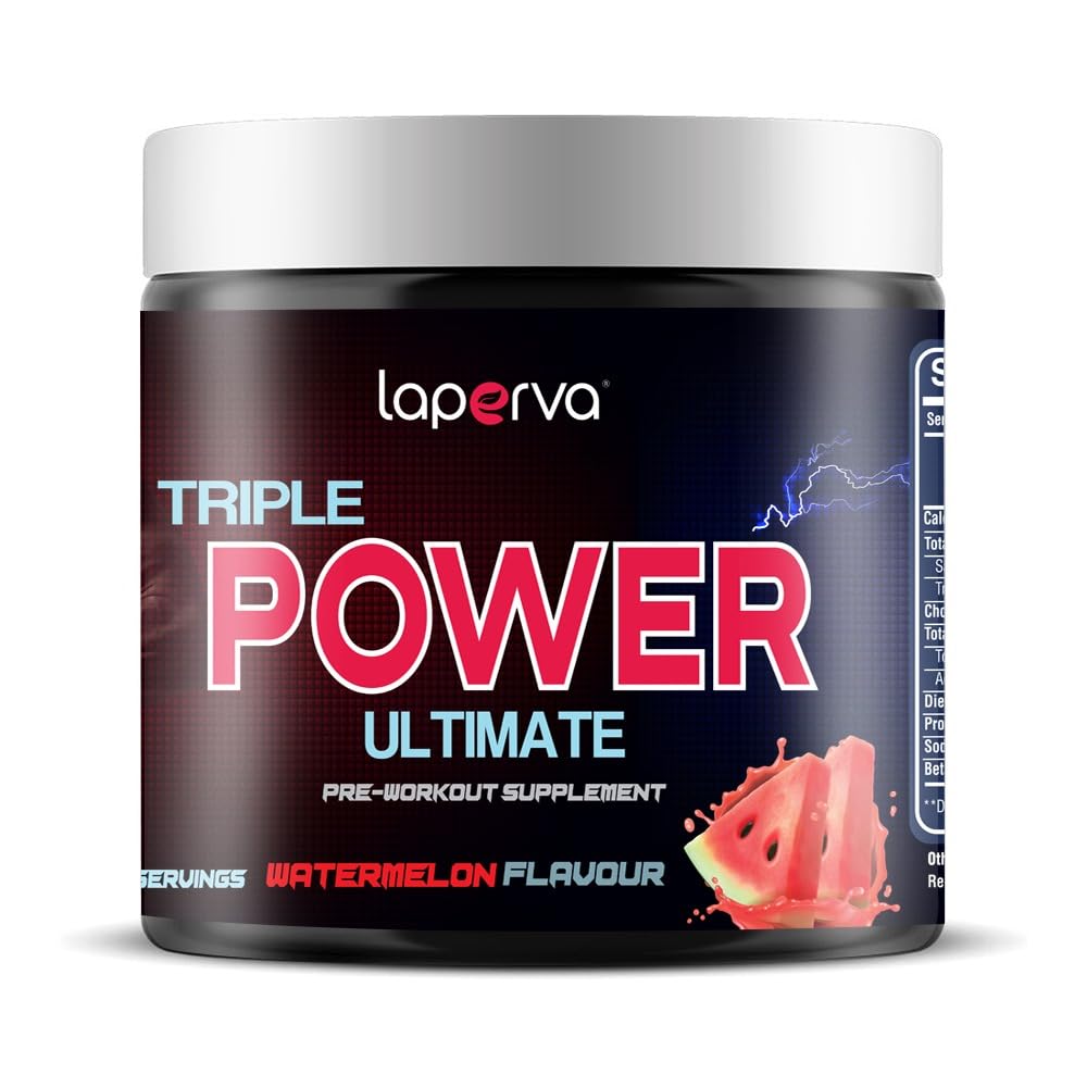 Laperva Triple Power Ultimate Pre-Workout Powder - Watermelon (384g)