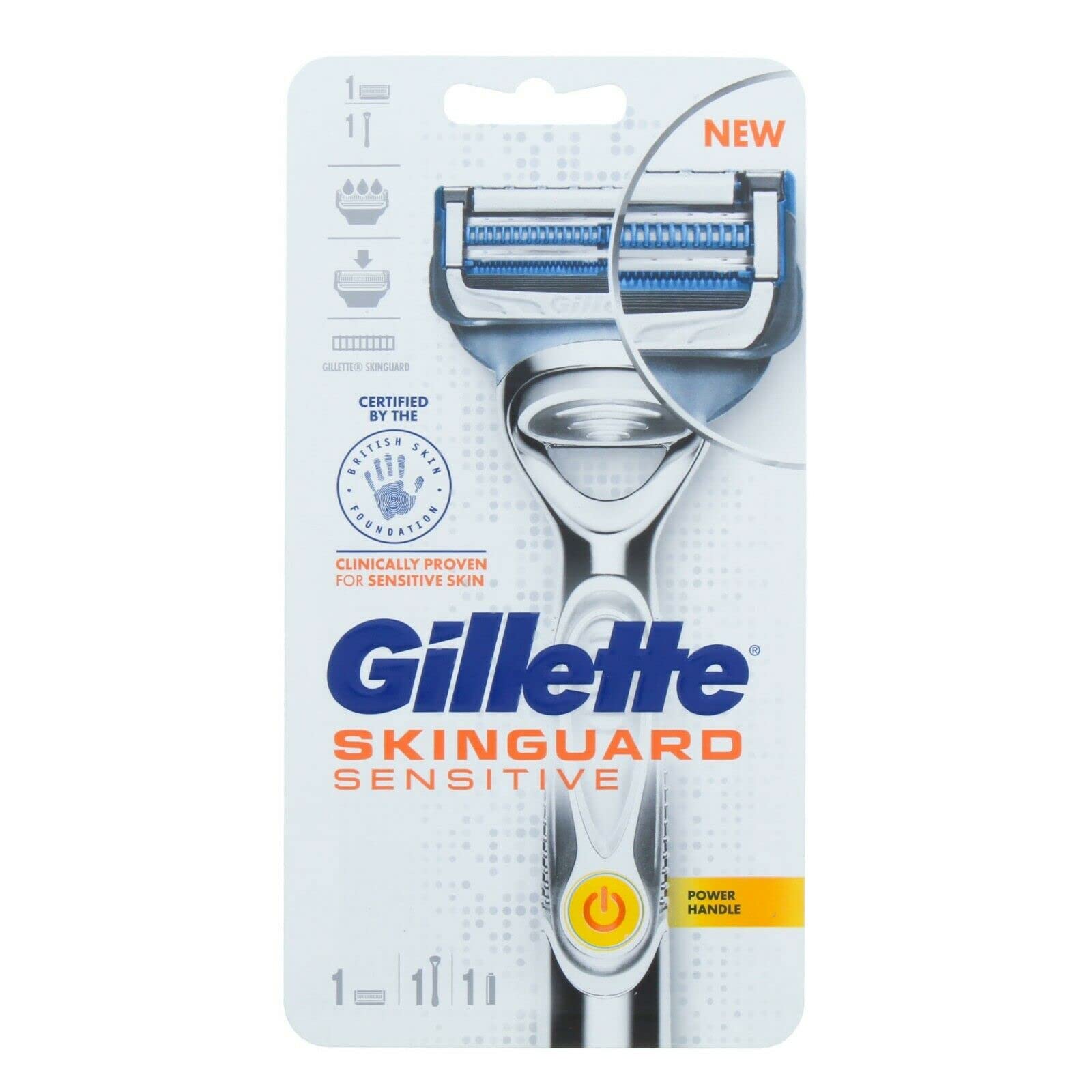 Gillette SkinGuard Sensitive Razor for Men (1 Handle, 1 Blade)