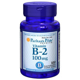 Puritan's Pride Vitamin B-2 (Riboflavin) 100mg - 120 Capsules