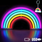 XIYUNTE Neon Rainbow Light - USB or Battery Powered LED Wall Decor for Bedroom, Dorm, Party & Wedding