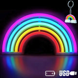 XIYUNTE Neon Rainbow Light - USB or Battery Powered LED Wall Decor for Bedroom, Dorm, Party & Wedding