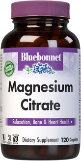 Bluebonnet Nutrition Magnesium Citrate 400mg for Muscle & Nerve 120 Caplets
