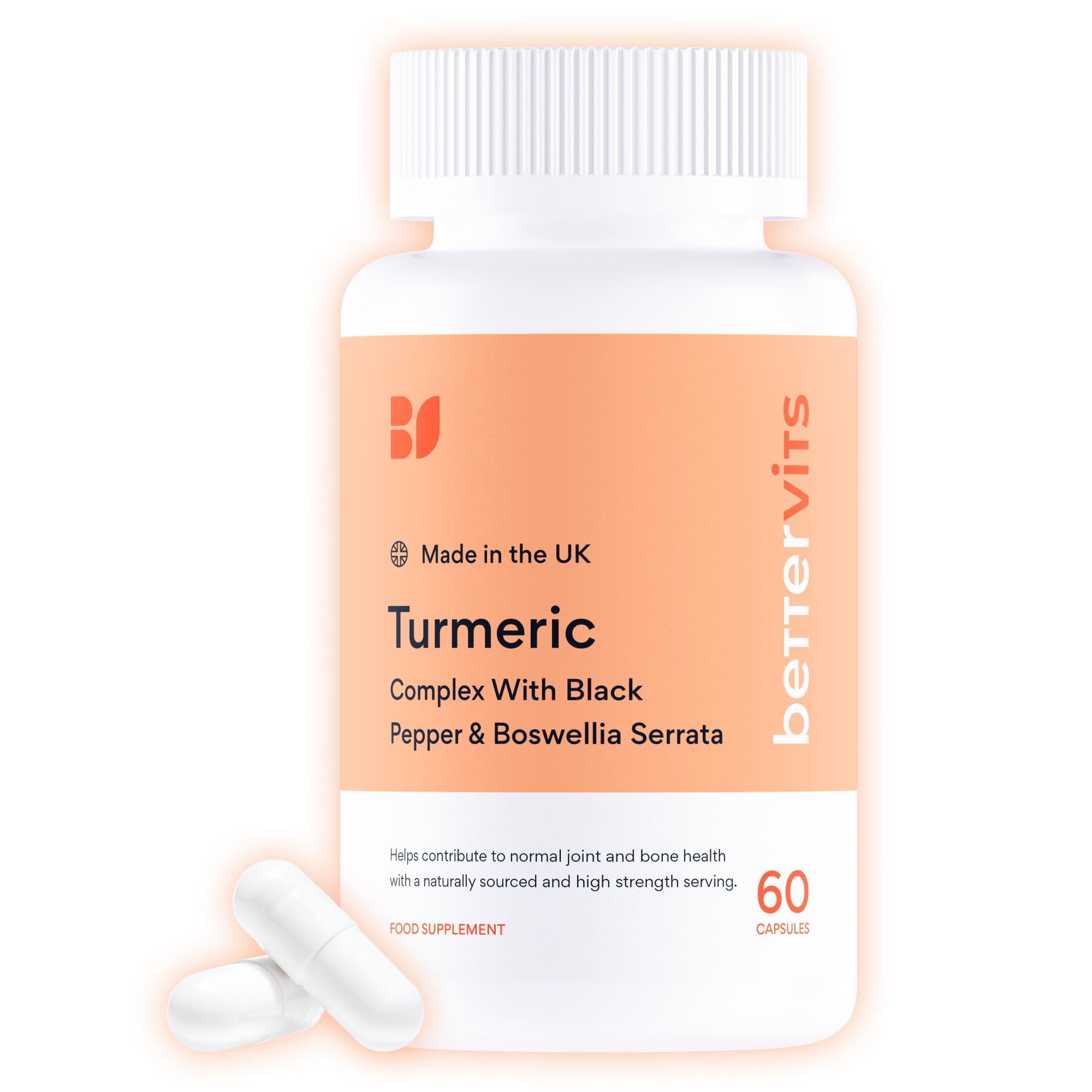 BetterVits Turmeric Complex - 10,000mg Extract with Black Pepper & Boswellia Serrata - Joint Health & Anti-Inflammatory Support