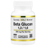 California Gold Nutrition Beta Glucan 1-3, 1-6, 200mg - Immune Support - 60 Veggie Capsules