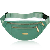 Adjustable Waterproof Fanny Pack for Sports & Travel - Green Crossbody Bag