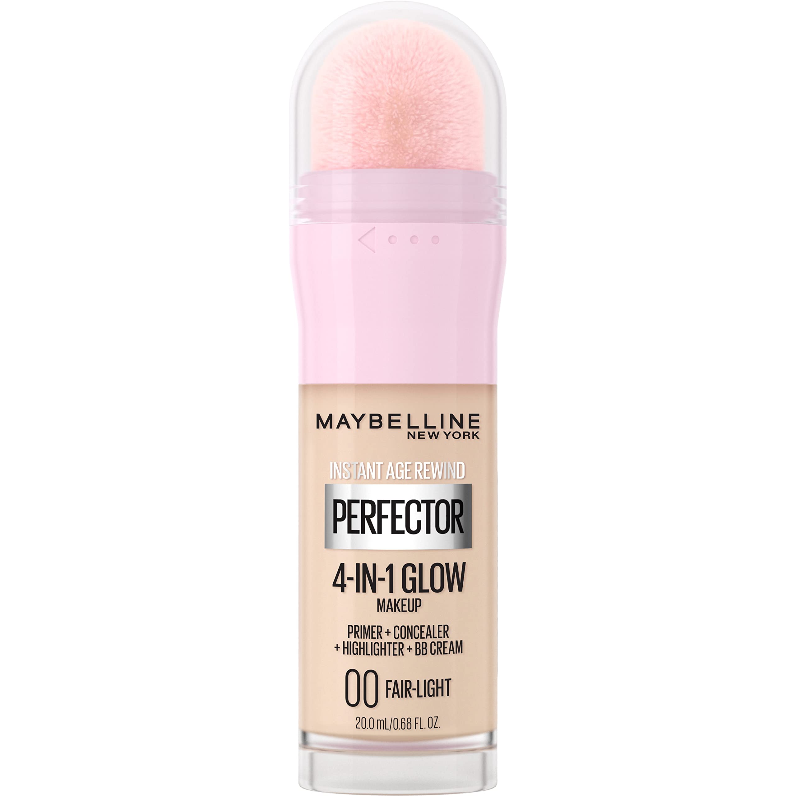 Maybelline Instant Age Rewind 4-In-1 Glow Makeup - Primer, Concealer, Highlighter & BB Cream, Fair/Light, 0.68 fl oz