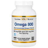 California Gold Nutrition Omega 800 Fish Oil - 1000mg, 90 Gelatin Softgels