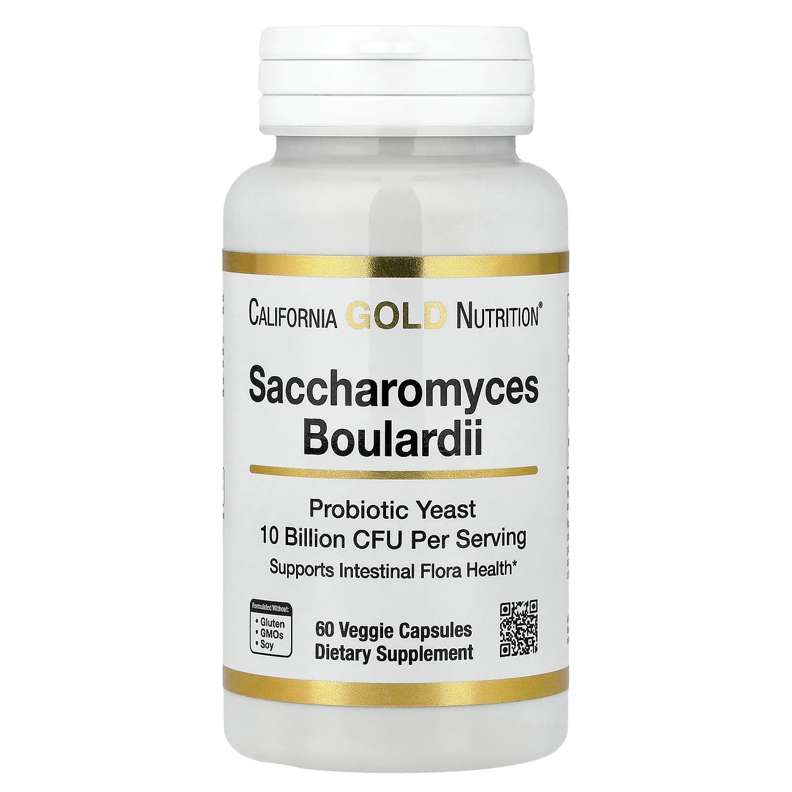 California Gold Nutrition Saccharomyces Boulardii, 5 Billion CFU, 60 Veggie Capsules