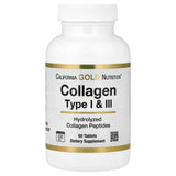 California Gold Nutrition Hydrolyzed Collagen Type I & III, 60 Tablets