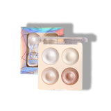 4 Colors Highlighter Palette - Glitter Brighten Highlighter for All Skin Tones