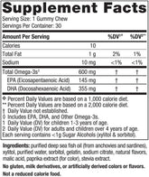 Nordic Naturals, Children's DHA Gummy Chews, Ages 3+, Tropical Punch, 600 mg, 30 Gummies