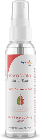 Hyalogic Rose Water Toner with Hyaluronic Acid, Alcohol & Paraben-Free, 4 fl oz