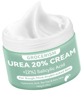 20% Urea Cream with 2% Salicylic Acid – Callus Remover Foot & Hand Cream for Dry, Cracked Skin (5.29 oz)