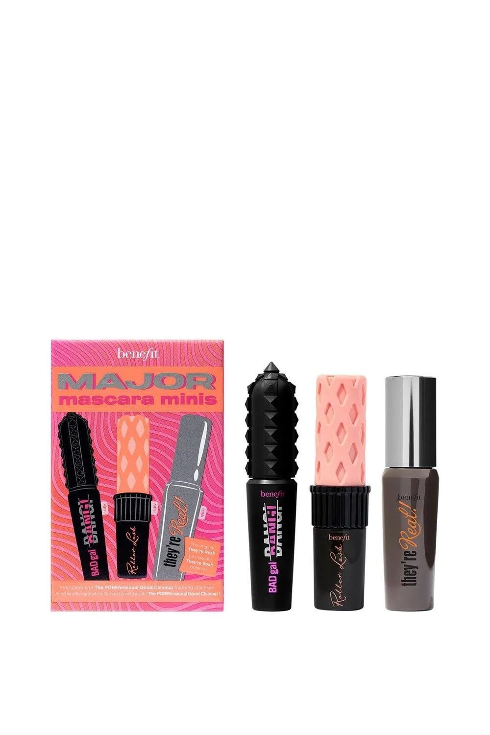 Major Mascara Set (Worth £40.68) - Travel-Sized Trio of BADgal Bang!, Roller Lash & They're Real!