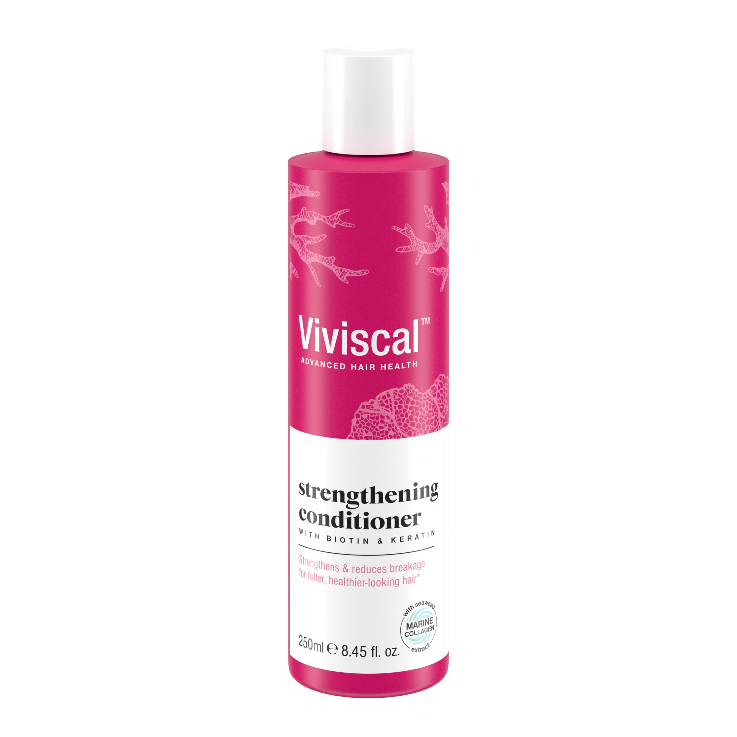 Viviscal Strengthening Moisturizing Conditioner - Biotin & Keratin with Marine Collagen & Seaweed Extract for Reduced Breakage 250ml