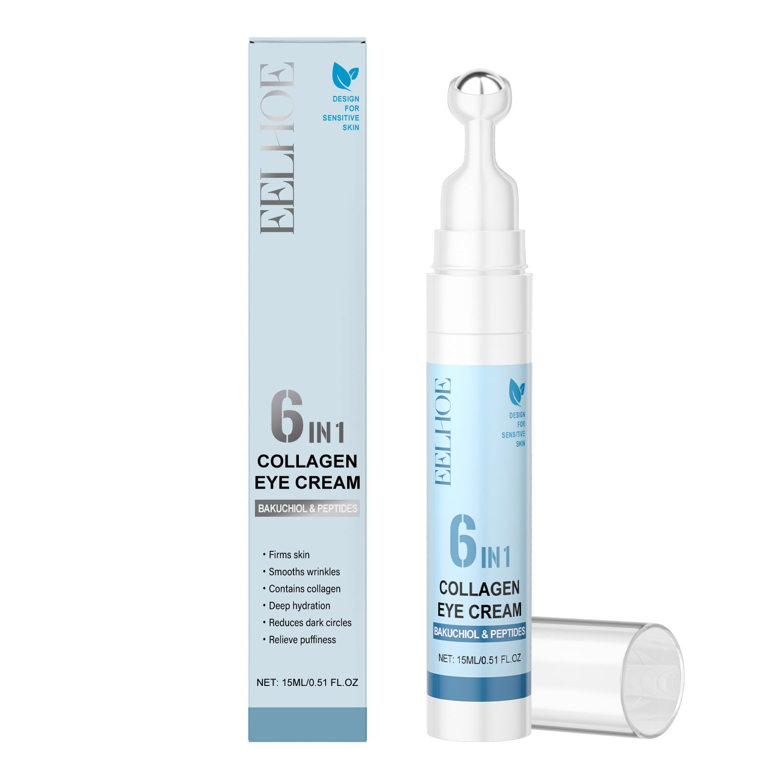ALMEKAQUZ Caffeine Eye Cream for Puffiness & Circles - Morning Under-Eye Skincare, Hydration & Eye Serum