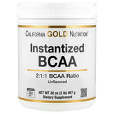 California Gold Nutrition Instantized BCAA Powder, Unflavored, 2 lb (907 g)