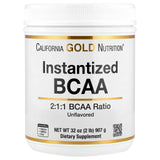 California Gold Nutrition Instantized BCAA Powder, Unflavored, 2 lb (907 g)