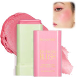 2-in-1 Blush Cream Stick for Cheeks & Lips - Long Lasting Matte Contour Blush (Pink)