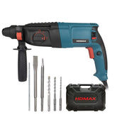 H.d.max 800W 220V Rotary Hammer Drill with 5 Pcs Drill & Chisel Set