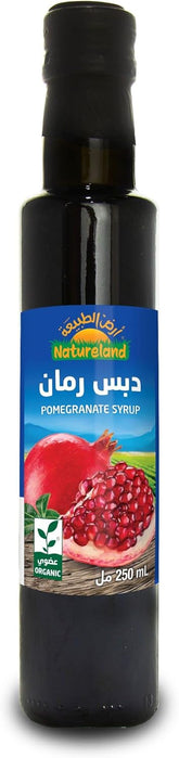 Natureland Pomegranate Syrup - Pure Antioxidant-Rich Natural Sweetener, 250ml
