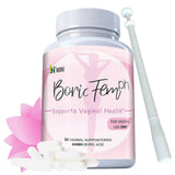 N'More Boric Acid Suppositories - 30 Count, 600mg | 100% Pure Feminine Health Support | Made in USA