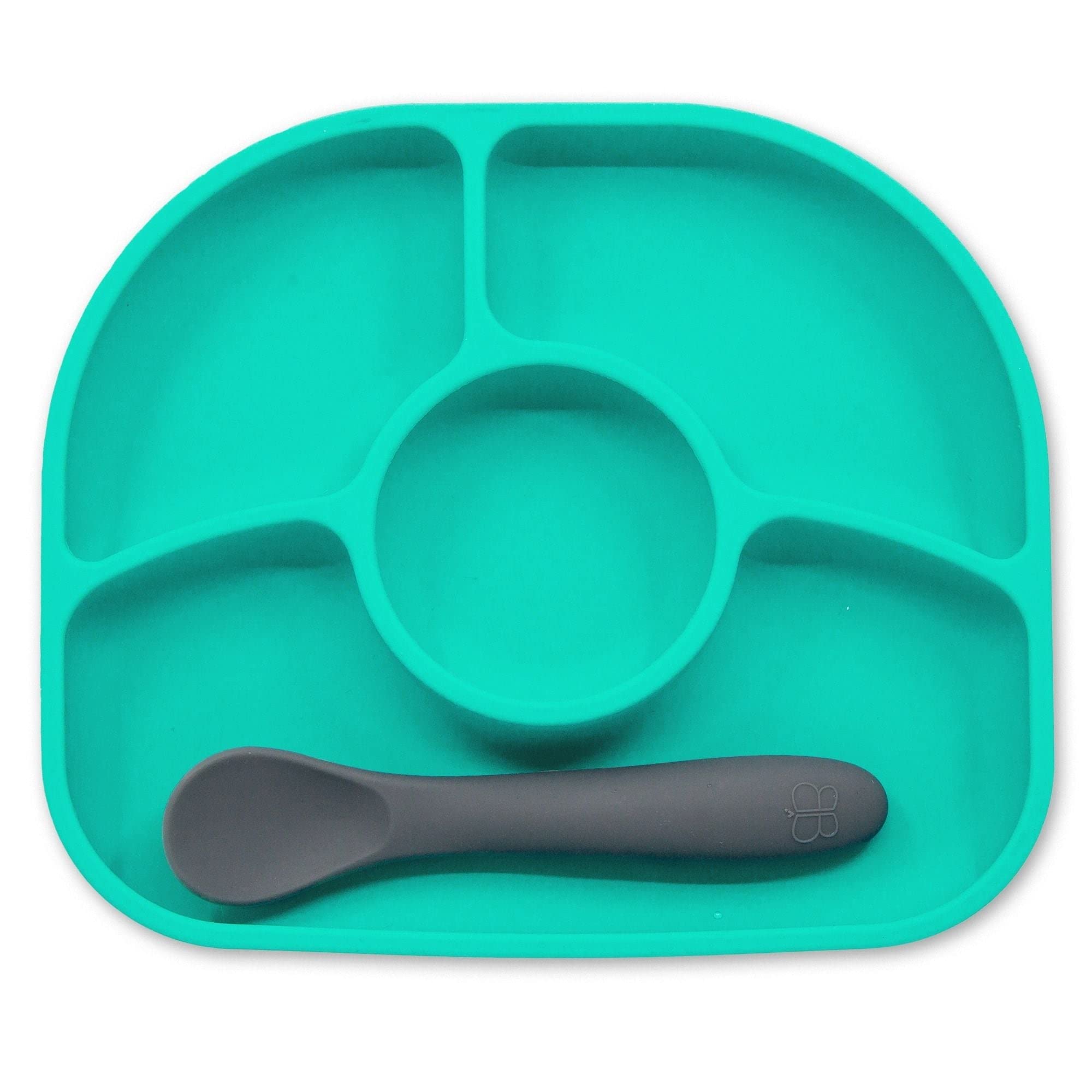Anti-Spill Silicone Plate & Spoon Set by bblüv Yumi - Leak-Proof Baby Feeding Utensils
